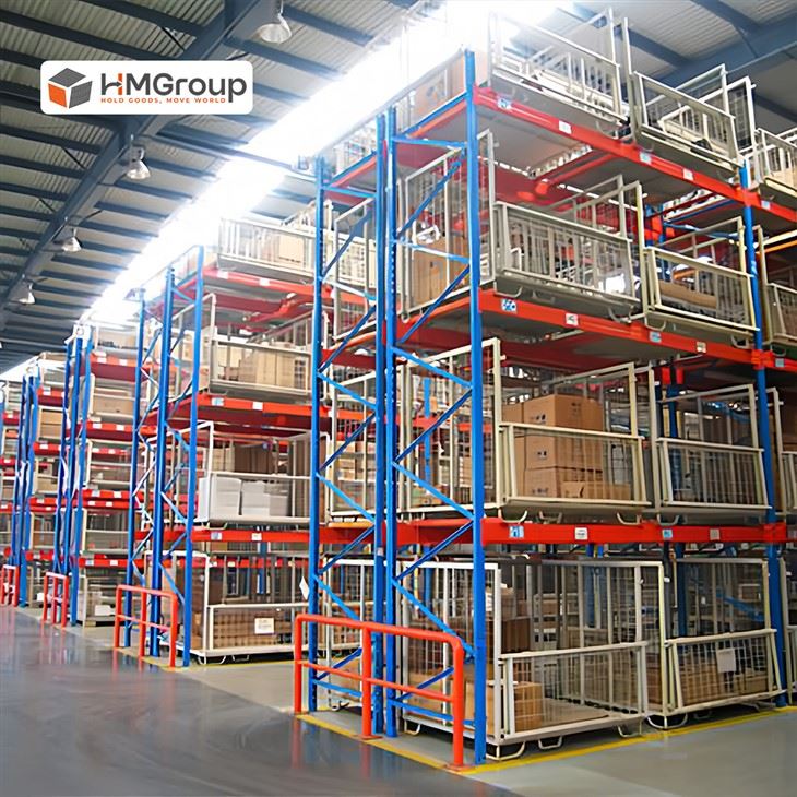 Palette de cage de stockage en fil métallique