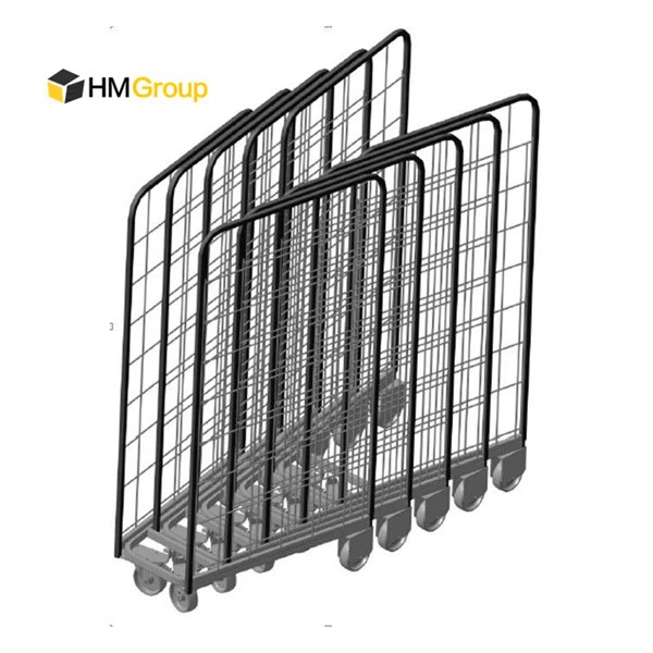 Nesting roll container
